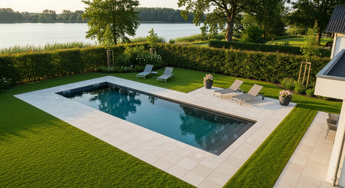 Nachher — fertiger WU-Beton-Pool von Nordwasser Pools